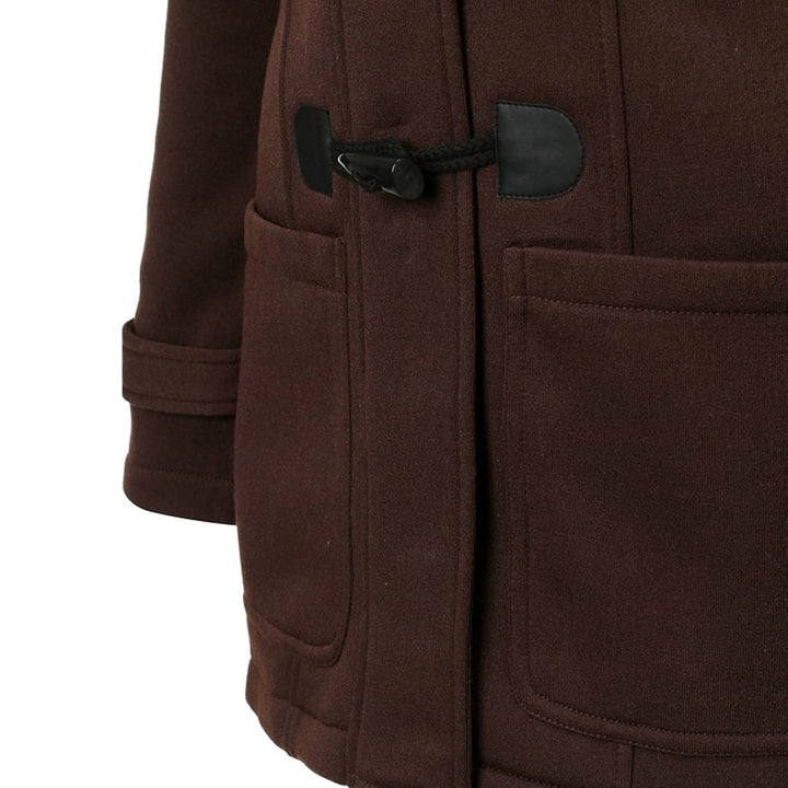 Drune | Woll Toggle Duffle Mantel Kapuzenfuzzy Gefütterter Duffle Mantel