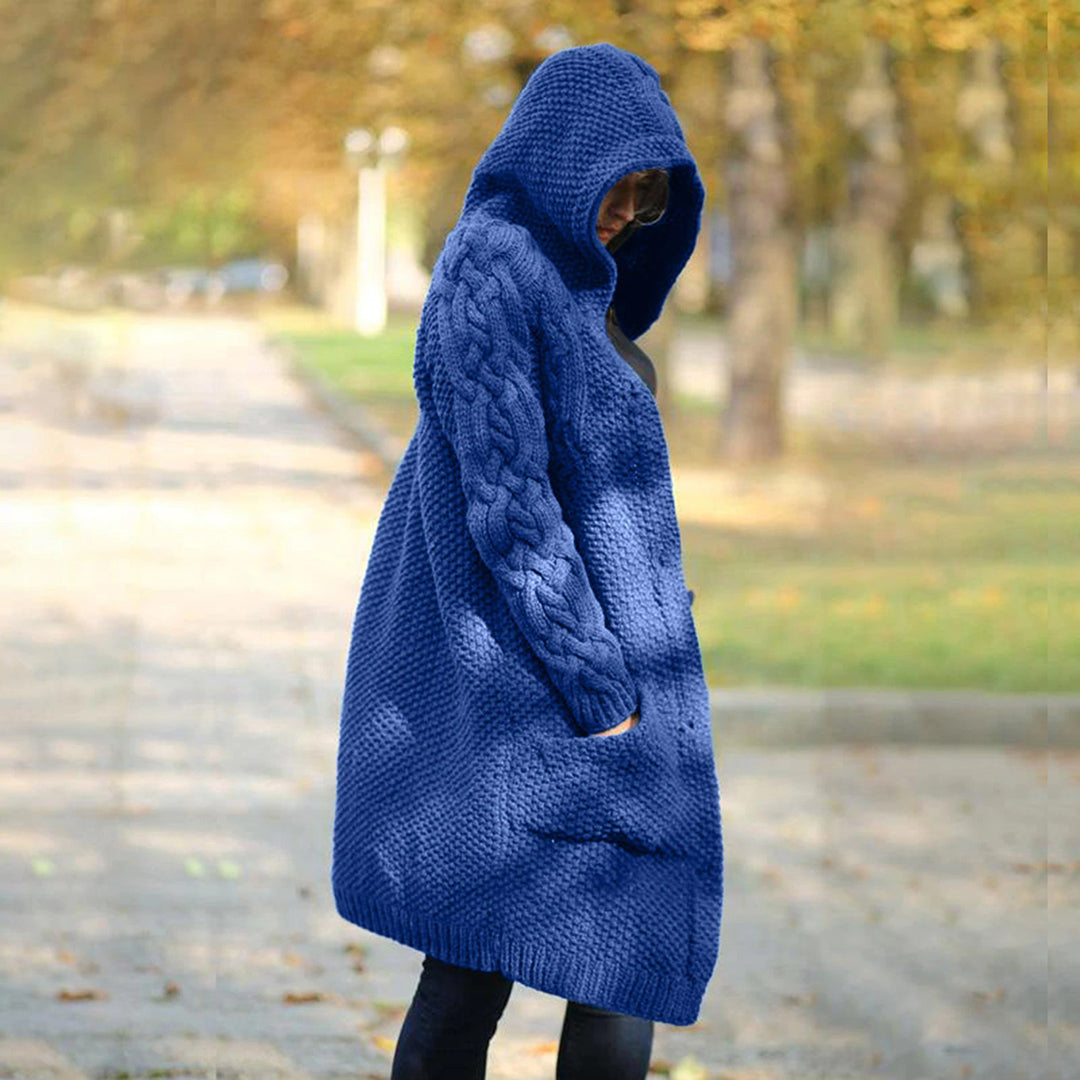 Drune | Strick Cardigan mit Kapuze und Taschen Acryl Komfortabel und Warm