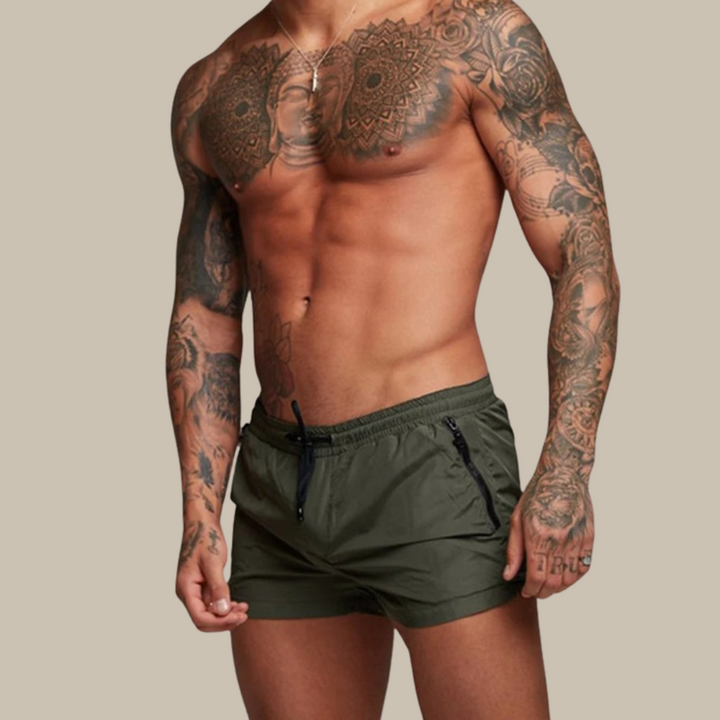 Drune | Schnell Trocknende Kurze Badehose Mit Stretch