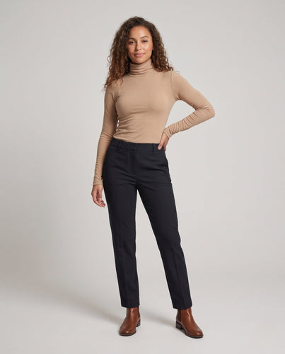Damen Figurbetonter Feinstrick-Rollkragenpullover mit leichter Stretchqualität Drune