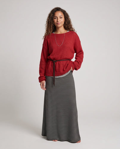 Damen Flauschiger Oversize-Pullover in Mohair-Optik mit weitem Rundhalsausschnitt Drune