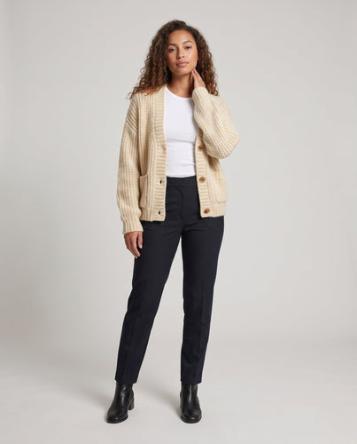 Damen Grobstrick-Pullover mit Norweger‑Muster und hohem Rollkragen Drune