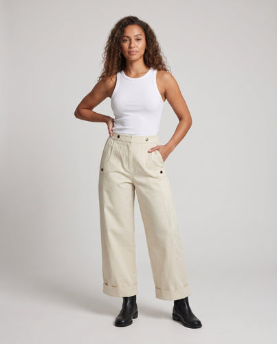 Damen Hochtaillierte weite Cargohose mit Oversize-Taschen und entspanntem Baggy-Schnitt Drune