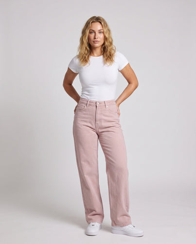 Damen Vintage-inspirierte High‑Waist Baggy-Jeans aus Baumwolldenim mit weitem Bein Drune