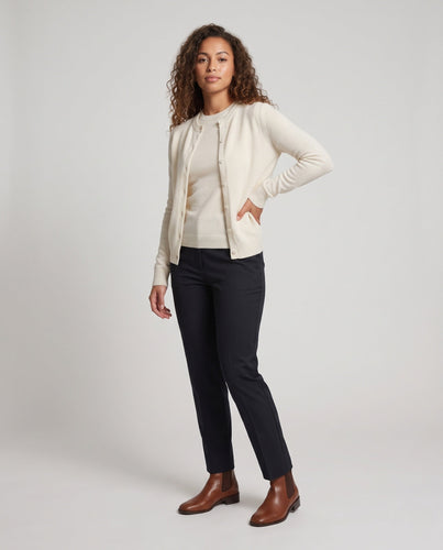 Damen Zartes Layering-Set: Knopfcardigan & Feinstrick-Langarmshirt Drune
