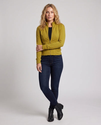 Damen Enganliegende Performance-Fleecejacke mit Stehkragen und Zwei-Wege-Reißverschluss Drune
