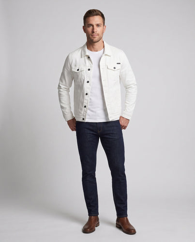 Herren Baumwoll-Denimjacke mit Clean‑Design, Brusttaschen und regulärer Passform Drune