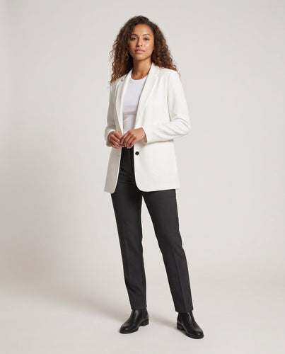 Damen Unstrukturierter Single-Breasted Blazer mit aufgesetzten Taschen Drune