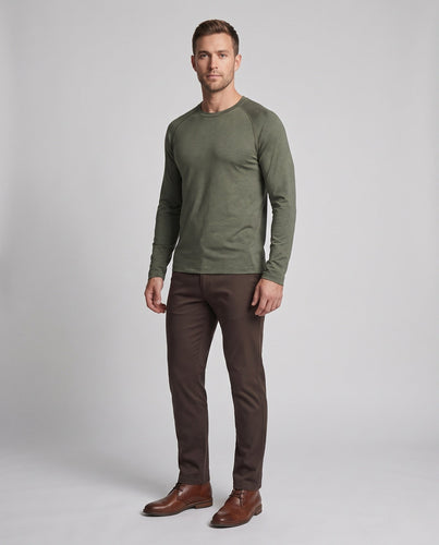 Herren Funktions-Langarmshirt mit Rundhalsausschnitt und atmungsaktivem Stretchmaterial Drune