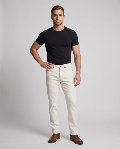 Herren Gerade geschnittene Five-Pocket-Stoffhose mit leichtem Stretch Drune