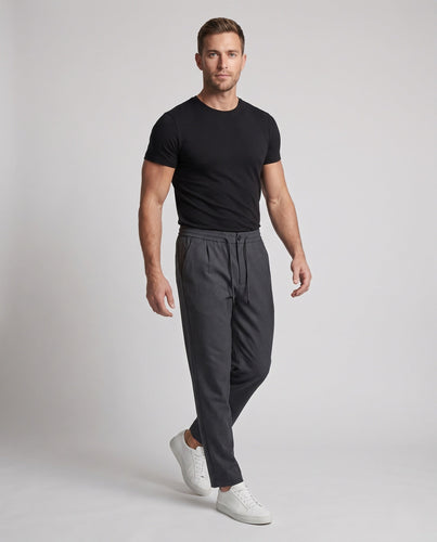 Herren Tailored-Joggerhose mit Bügelfalte und elastischem Kordelbund Drune