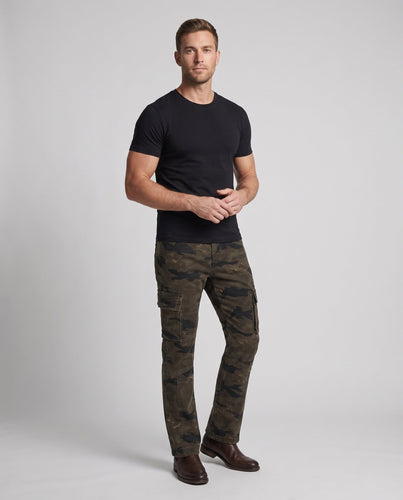 Herren Camouflage-Cargo-Hose mit geradem Bein und Knieabnähern Drune