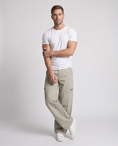 Herren Extraweite Canvas-Cargo-Hose im Baggy-Workwear-Stil Drune