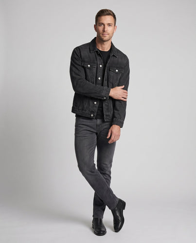 Herren Oversize-Denim-Jacke mit Brustklappen und seitlichen Eingrifftaschen Drune