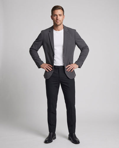 Herren Oversize Relaxed-Sakko mit Zweiknopf-Front und Pattentaschen Drune