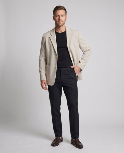 Herren Oversize‑Sakko mit aufgesetzten Taschen und Zweiknopf‑Front Drune