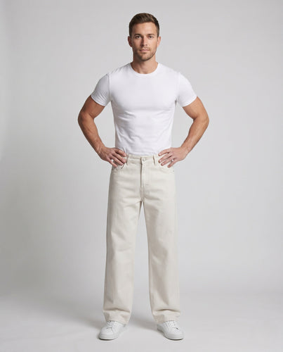 Herren Weit geschnittene Lounge-Chino aus schwerem Twill mit extra langem Saum Drune