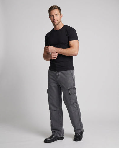 Herren Weite Utility-Cargohose mit Knieeinsatz und Mehrfachtaschen Drune