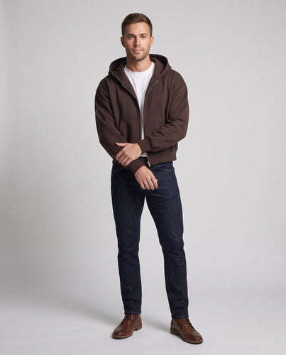 Unisex Boxy-Kapuzenjacke mit durchgehendem Reißverschluss Drune