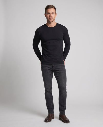 Unisex Langarmshirt aus Baumwolljersey mit Rundhalsausschnitt Drune