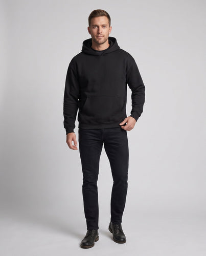 Unisex Oversized Kapuzenpullover mit Kängurutasche und Drop-Shoulder Drune