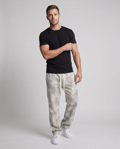 Unisex Weite Lounge-Jogginghose aus Fleece mit elastischem Bund und Kordelzug Drune