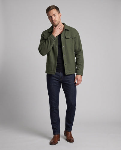 Herren Overshirt-Jacke aus Wollmix mit Druckknöpfen und aufgesetzten Brusttaschen Drune