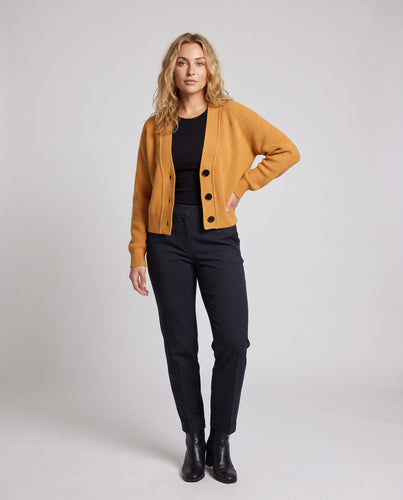 Damen Kurzgeschnittener Wickel-Cardigan aus weichem Feinstrick Drune