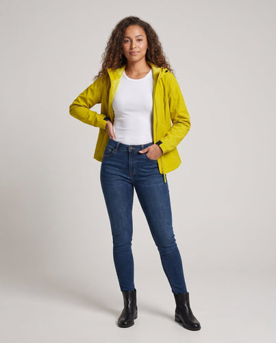 Damen Leichte Softshell-Jacke mit Kapuze, taillierter Silhouette und verdeckten Reißverschlusstaschen Drune