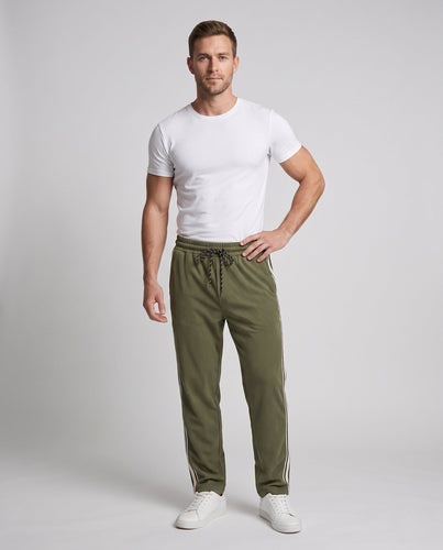 Herren Locker sitzende Jogginghose mit elastischem Bund und seitlichem Kontraststreifen Drune