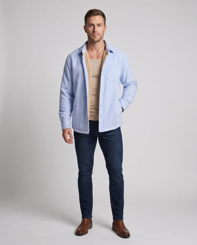 Herren Gefütterte Hemdjacke mit Teddyfleece‑Innenfutter und Brusttasche Drune