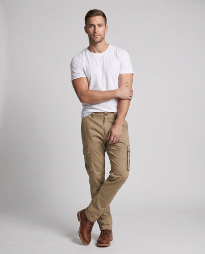 Herren Cargohose mit Multifunktions-Taschen, verstärkten Nähten und geradem Schnitt Drune