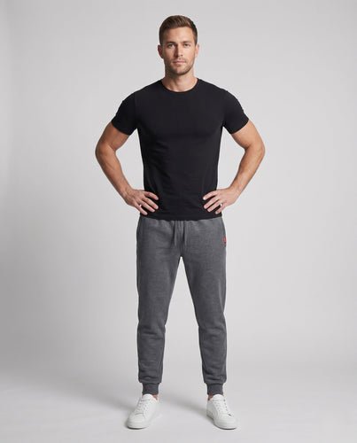 Herren Gefütterte Thermo-Jogginghose mit elastischem Bund und schmal zulaufendem Bein Drune