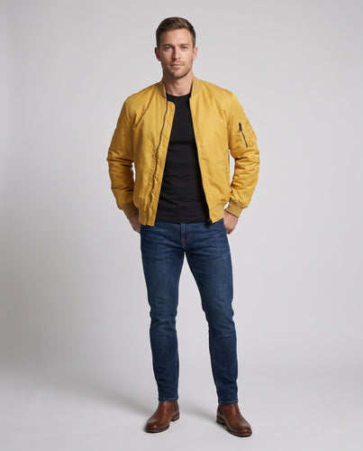 Herren Isolierte Flight-Bomberjacke mit Thermopolsterung und Ärmeltasche Drune