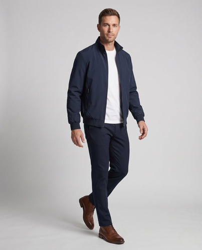 Herren Moderne Stehkragen-Utility-Bomberjacke mit diamantgesteppter Thermoisolierung Drune