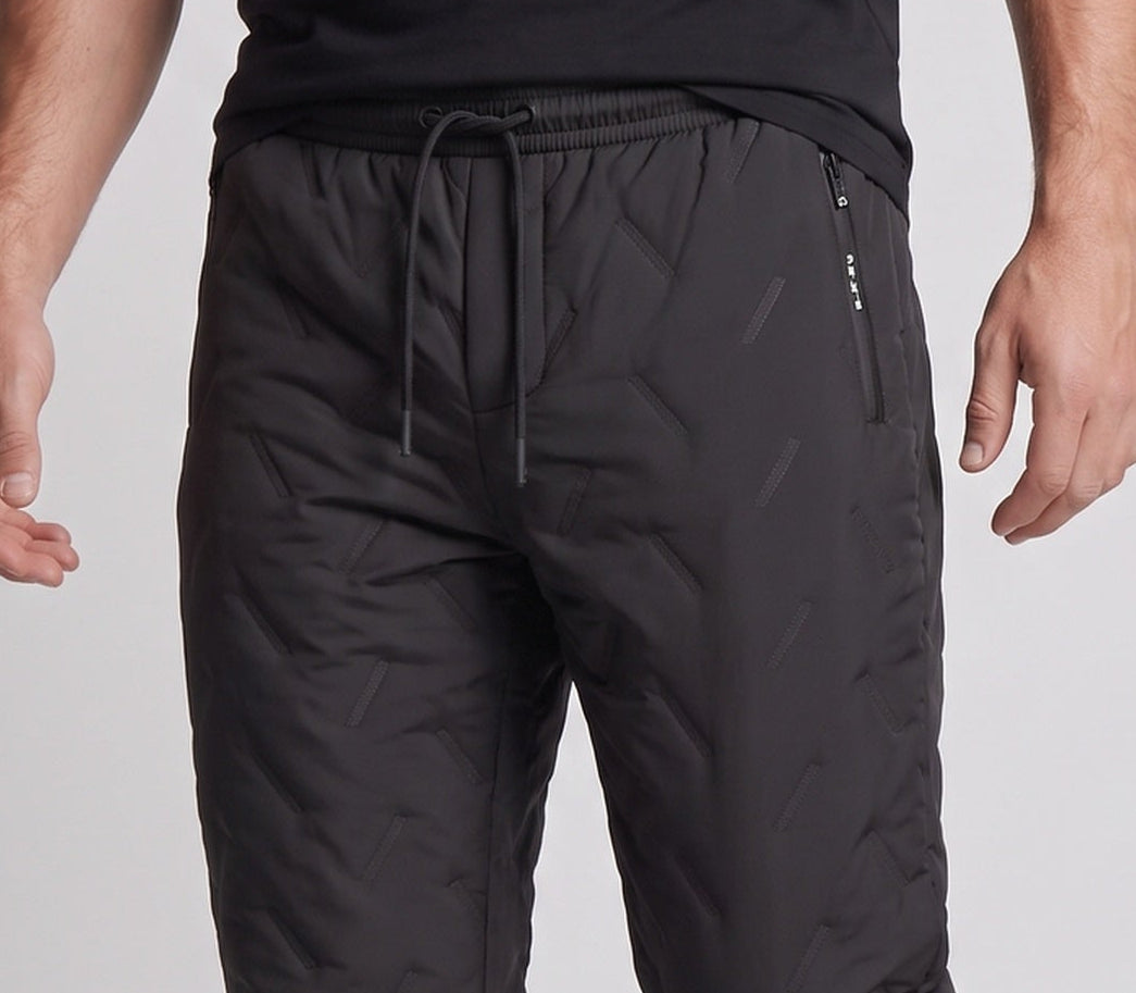 Herren Thermische Outdoor-Jogginghose mit dickem Sherpa-Innenfutter, elastischem Bund und Sicherheits-Reißverschlusstasche Drune