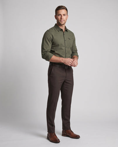 Herren Thermo-Hemd Slim Fit mit Teddy-Innenfutter und Brusttasche Drune