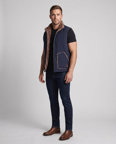 Herren Thermo-Utility-Weste mit Teddyfutter, winddichter Außenlage und Eingrifftaschen Drune