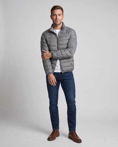 Herren Ultraleichte Kompressions‑Steppjacke mit Stehkragen und Packfunktion Drune