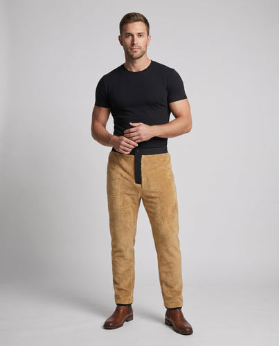 Herren Wasserabweisende Thermohose mit durchgehendem Teddyfleece‑Futter und geradem Schnitt Drune