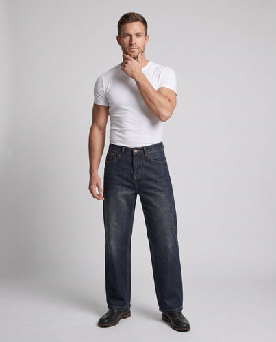 Herren Weitgeschnittene Denim-Jeans mit hochmodernem Design Drune