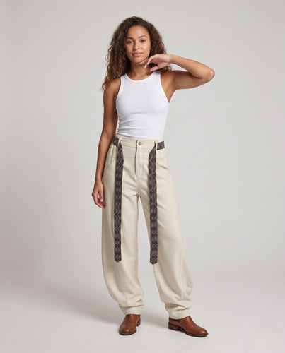 Damen Elegante und lässige weite Hochbund-Hose Drune