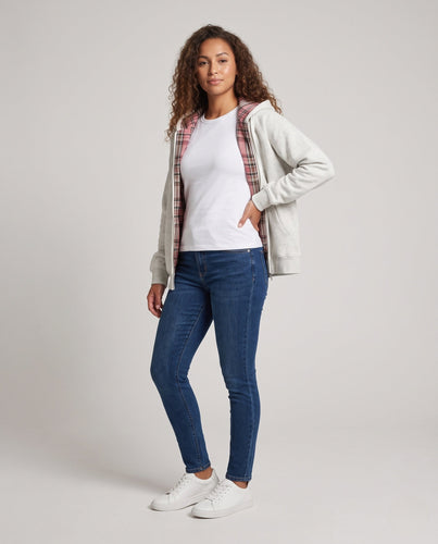 Damen Kapuzenjacke mit Karomuster Drune