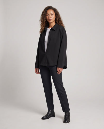 Damen Lässige und modische Jacke mit Stehkragen Drune