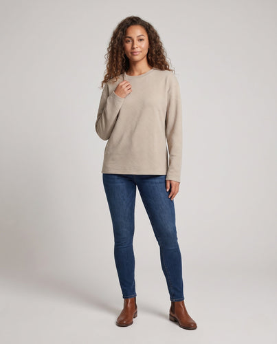 Damen Modischer Oversized Pullover mit strukturiertem Design Drune