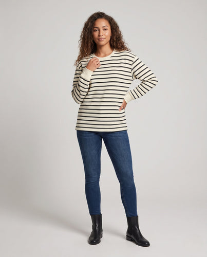 Damen Modisches gestreiftes Sweatshirt Drune