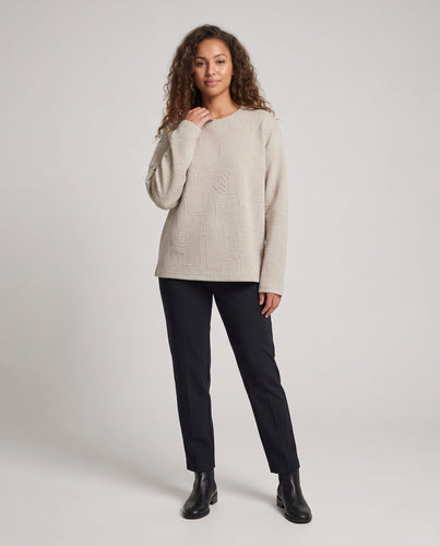 Damen Oversized Langarm-Shirt mit strukturiertem Design Drune