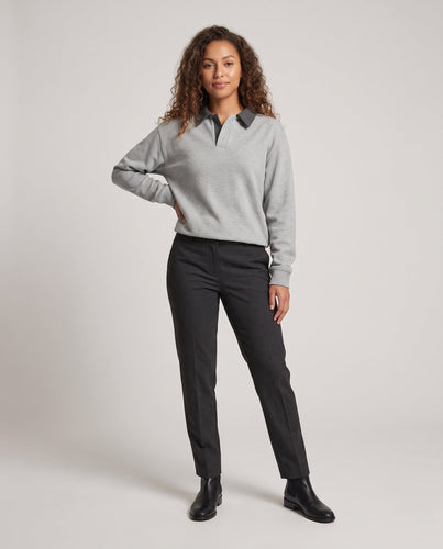 Damen Sportliches Langarm-Shirt mit Stehkragen Drune