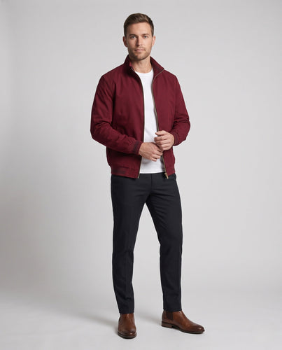 Herren lässige Thermo-Bomberjacke mit weichem Teddyfleece‑Innenfutter und Stehkragen Drune
