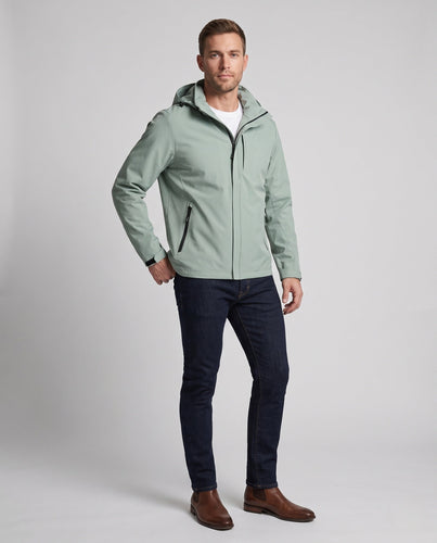 Herren Leichte Softshell‑Hoodiejacke mit Kapuze, wind- und wasserabweisender Membran Drune